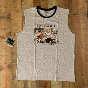 Friends Sleeveless T-Shirt 2XL Built By Culturefly Gray & Black